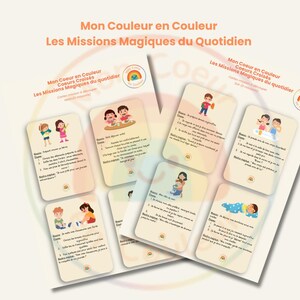 Kit Missions Magiques - Cartes de routine enfant imprimées - Bienveillance & autonomie au quotidien (20 cartes + bonus)
