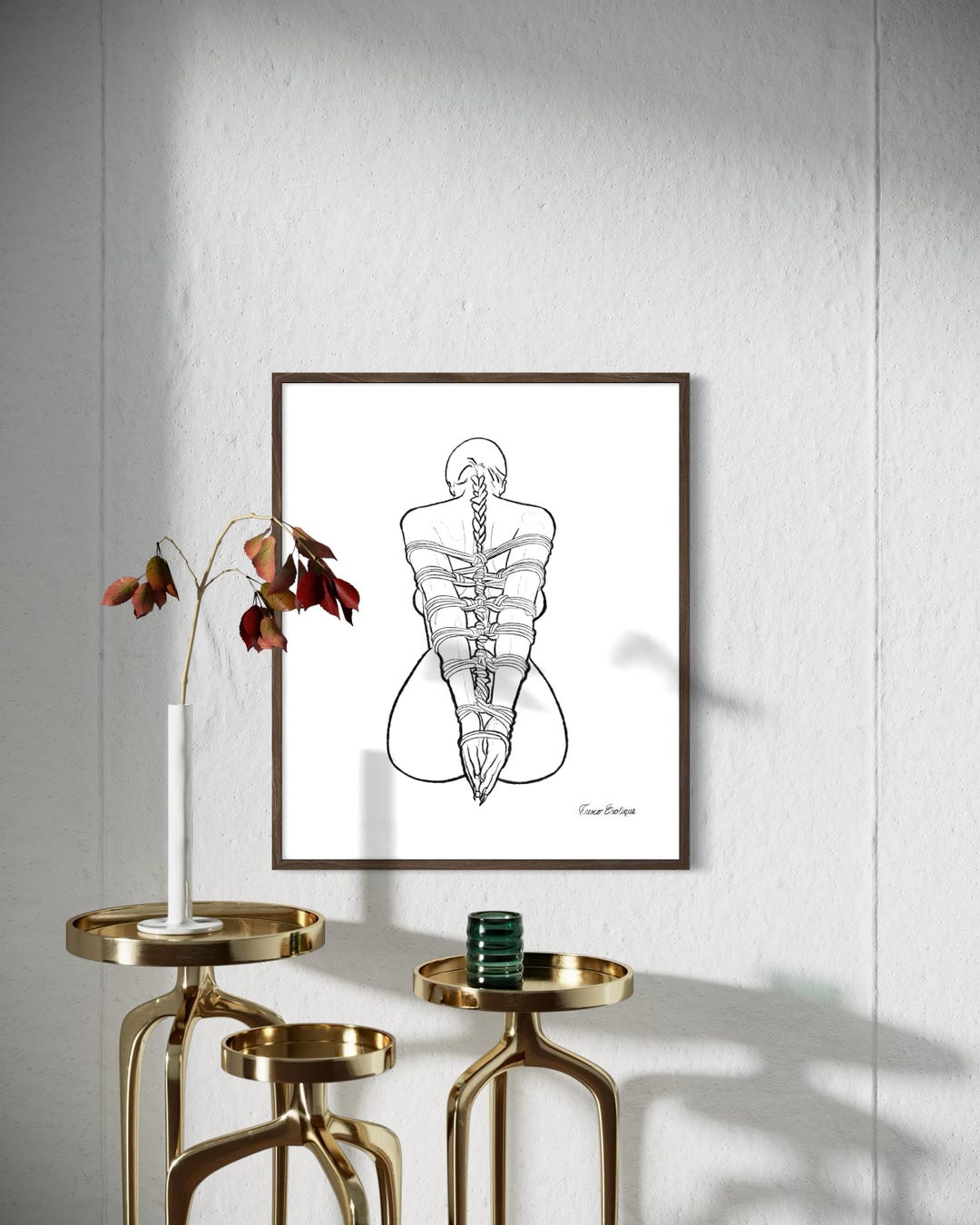 minimalist-shibari-rope-art-limited-edition-fine-art-print-etsy