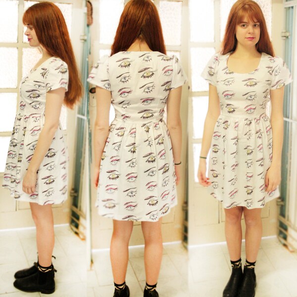 READY TO SHIP -The Eyeballs dress - an original design by Caitlin Shearer