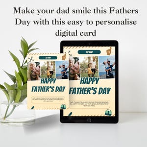 Carte numérique pour la fête des pères - Carte personnalisée pour papa, beau-père, grand-père, papa, papa - Téléchargement instantané - Carte électronique entièrement modifiable