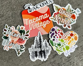 Tacoma Sticker Package Garden Vintage Native