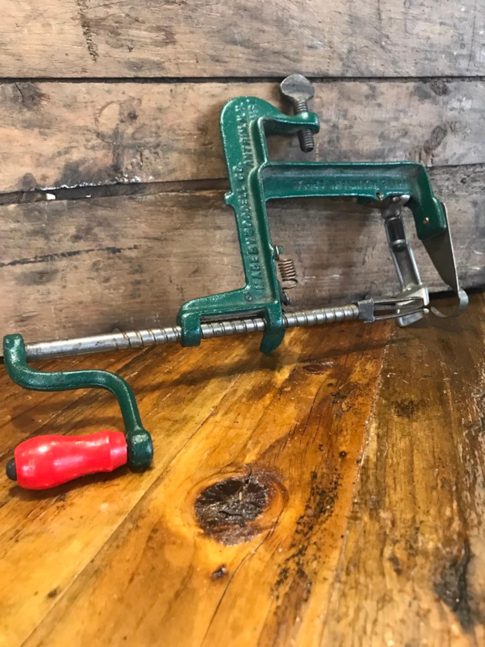 Antique Apple Peeler by Goodell Farmhouse Kitchen Etsy