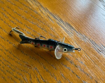 Antique Percy Wadham British Winged Lure Blue with Red Spots