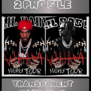 Fichier PNG Lil Baby Wham World Tour 2, fichier numérique Lil Baby Wham World Tour 2, PNG prêt à imprimer sur un T-shirt