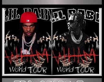 Lil Baby Wham World Tour 2 PNG File, Lil Baby Wham World Tour 2 Digital FILE, PNG Ready print to T-Shirt