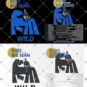 Russ wild Tour PNG File, special guest big sean sabrina claudio Digital FILE, PNG Ready print to T-Shirt