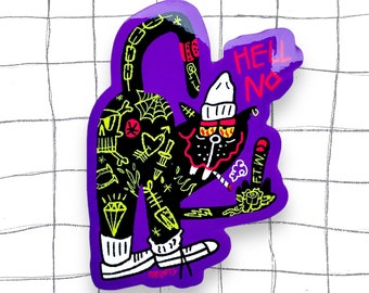 Hell No Kitty sticker