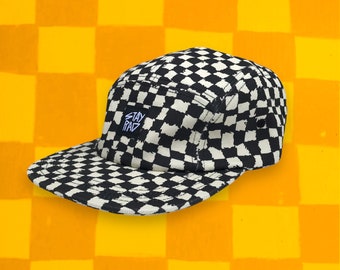 Checkerboard camp hat