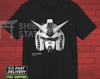 Vintage Gundam Mobile Anzug T-Shirt, Retro Japanisch Mecha Anime Roboter T-Shirt, Otaku Shirt, Japanische Streetwear, Gundam Mobile Anzug RX-78 Grafik