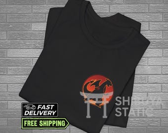Camiseta de Charizard, dragón japonés, camiseta retro de monstruo de anime, camiseta gráfica de bolsillo, ropa urbana de Shibuya, regalo de dragón de Tokio