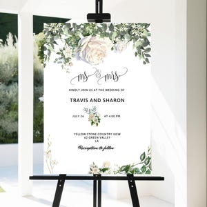 Minimalist Wedding Welcome Sign Template, Modern Welcome Wedding Sign, Editable Wedding Signange, Printable, Template Instant Download