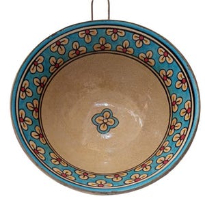 Rare Moroccan Ceramic Bowl from Safi - Handpainted Blue Pottery - Vintage Berber Kitchenware - Collectible Home Decor - Safi Artisan Bowl