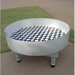 Hand-Painted Moroccan Low Coffee Table – Checkered Patterns – Moroccan end table – Unique Side Table – Ethnic Home Decor /free shipping