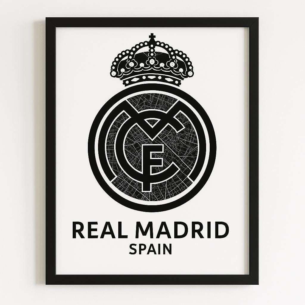 レアル・マドリード ウォールアート | デジタルマップ クレスト