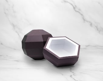 Coconut Papercraft Template PDF SVG DXF | 3D Low-Poly Fruit Model | Printable Tropical Décor