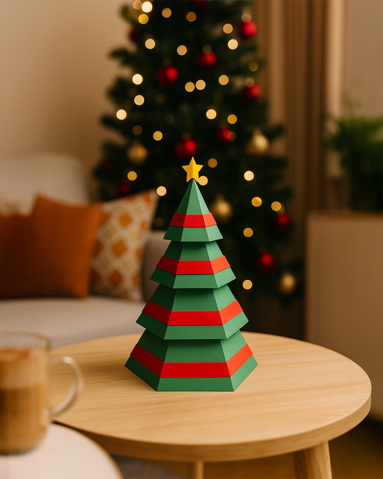 Christmas Tree Papercraft Template PDF SVG DXF | Diy 3D Holiday Craft ...