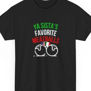 Camiseta unissex Little Italy, camiseta ítalo-americana com almôndegas, ótimo presente, camiseta ítalo-americana, moda gourmet