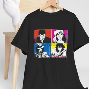 Vintage Lupine Unisex T-Shirt, Goemon, Jigen Zenicata, Fujiko Tee, Anime Clothing, Wonderful Gift, Retro Tee