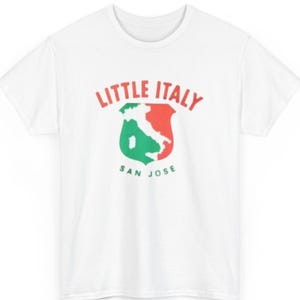 Camiseta unissex Little Italy, camiseta ítalo-americana com almôndegas, ótimo presente, camiseta ítalo-americana, moda gourmet