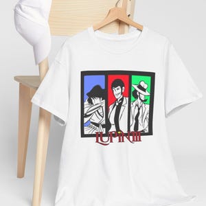 Vintage Lupine Unisex T-Shirt, Goemon, Jigen Zenicata, Fujiko Tee, Anime Clothing, Wonderful Gift, Retro Tee