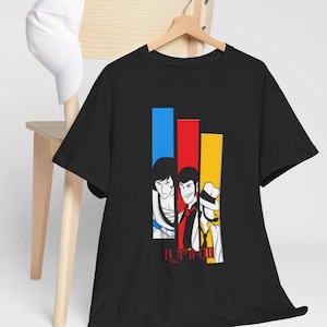 Vintage Lupine Unisex T-Shirt, Goemon, Jigen Zenicata, Fujiko Tee, Anime Clothing, Wonderful Gift, Retro Tee