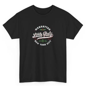 Camiseta unissex Little Italy, camiseta ítalo-americana com almôndegas, ótimo presente, camiseta ítalo-americana, moda gourmet