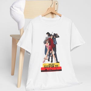 Vintage Lupine Unisex T-Shirt, Goemon, Jigen Zenicata, Fujiko Tee, Anime Clothing, Wonderful Gift, Retro Tee