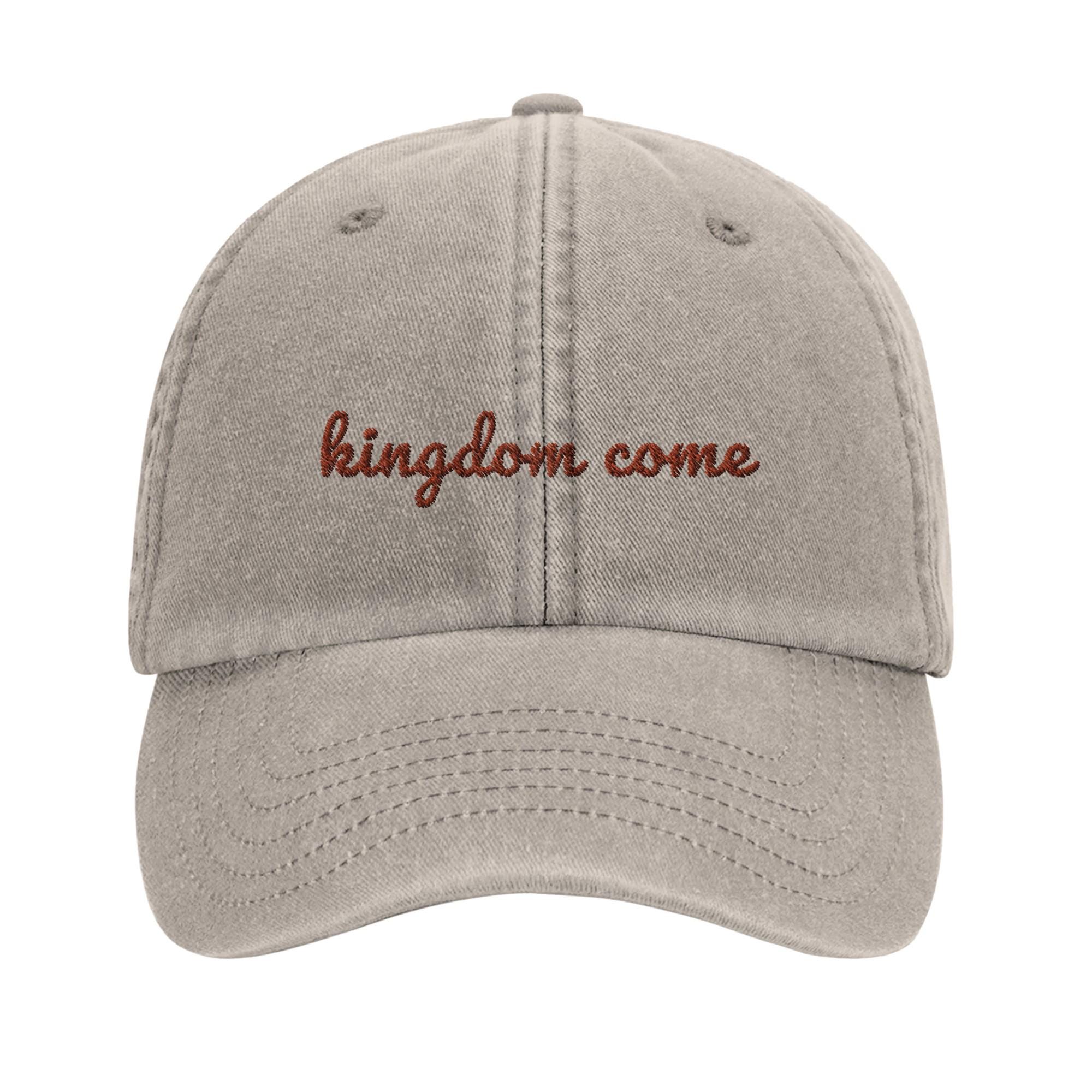 Kingdom Come Cap Cotton Dad Hat Vintage Colours Christian Apparel Christian Fashion Orange Red Embroidery