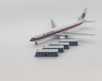 4x 1/400 Premium Airport Bus Bus Modelle für Airport Modelle passend für Gemini Jets/NG Models/Herpa/JC Wings