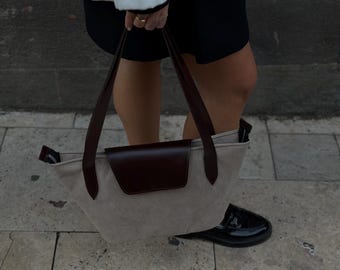 Vegan Leather Shoulder Bag: Minimalist Crossbody, Everyday Handbag