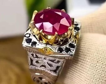 High Quality Red Ruby Handmade 925 Sterling Silver Ring Natural Ruby Ring, Beautiful Real Ruby Ring