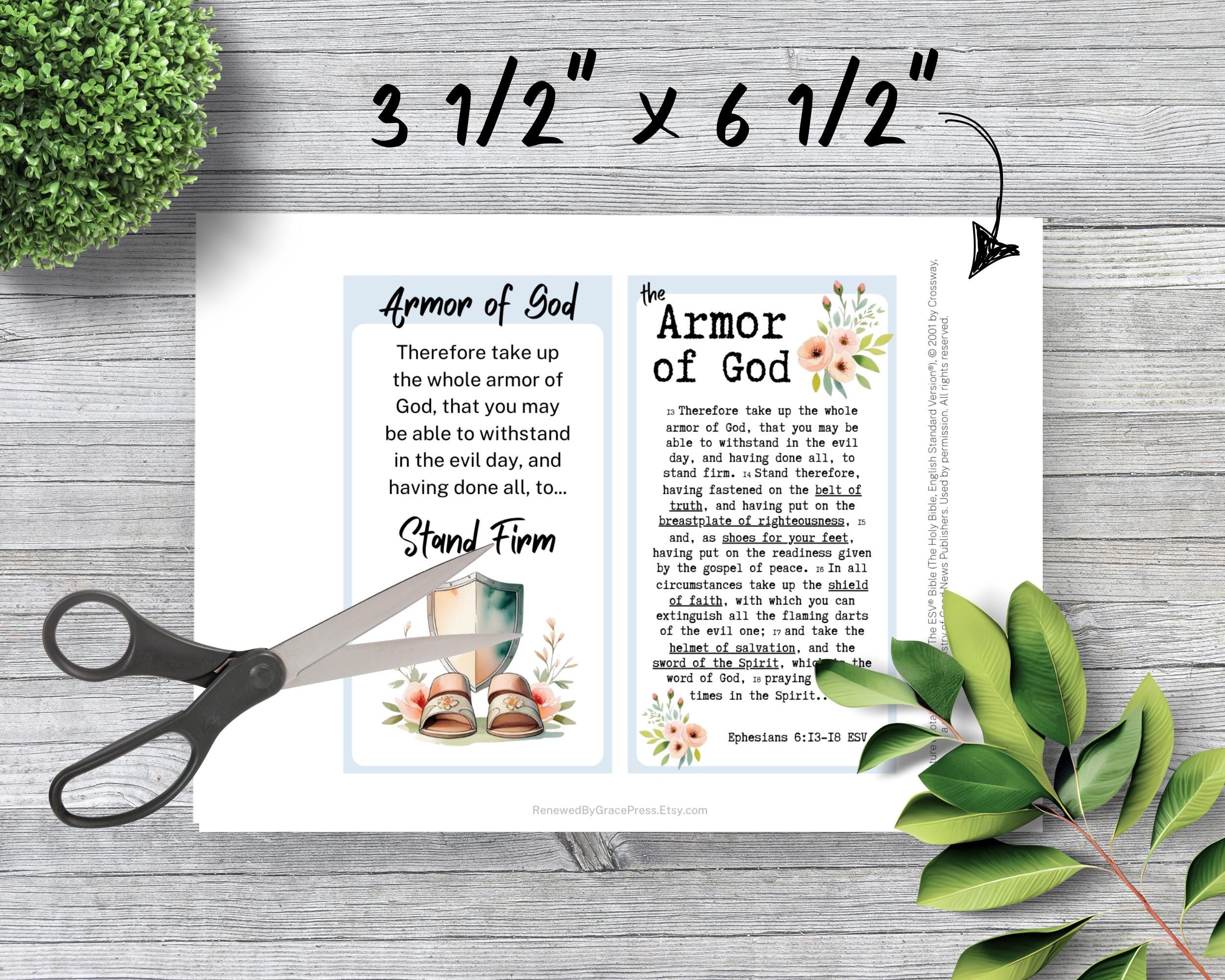 Armor of God Bible Tip-ins • Printable Study Inserts for Journaling ...