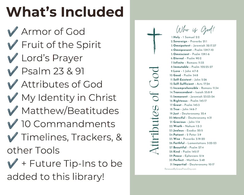 Bible Tip-In Bundle Printable | Bible Study Tip-In Library | Loaded Bible Inserts with Lifetime Access + Future Updates image 4