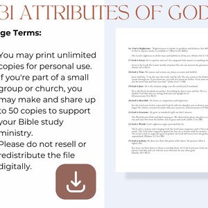Piano di lettura degli attributi di Dio, programma di 1 mese, elenco di lettura biblica quotidiana stampabile, carattere di Dio, CSB NLT immagine 4