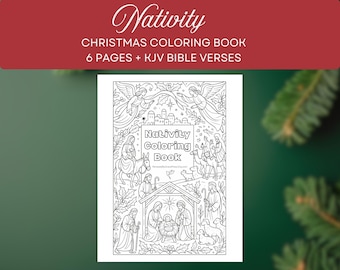 Nativity Coloring Book, Christmas Bible Coloring Pages