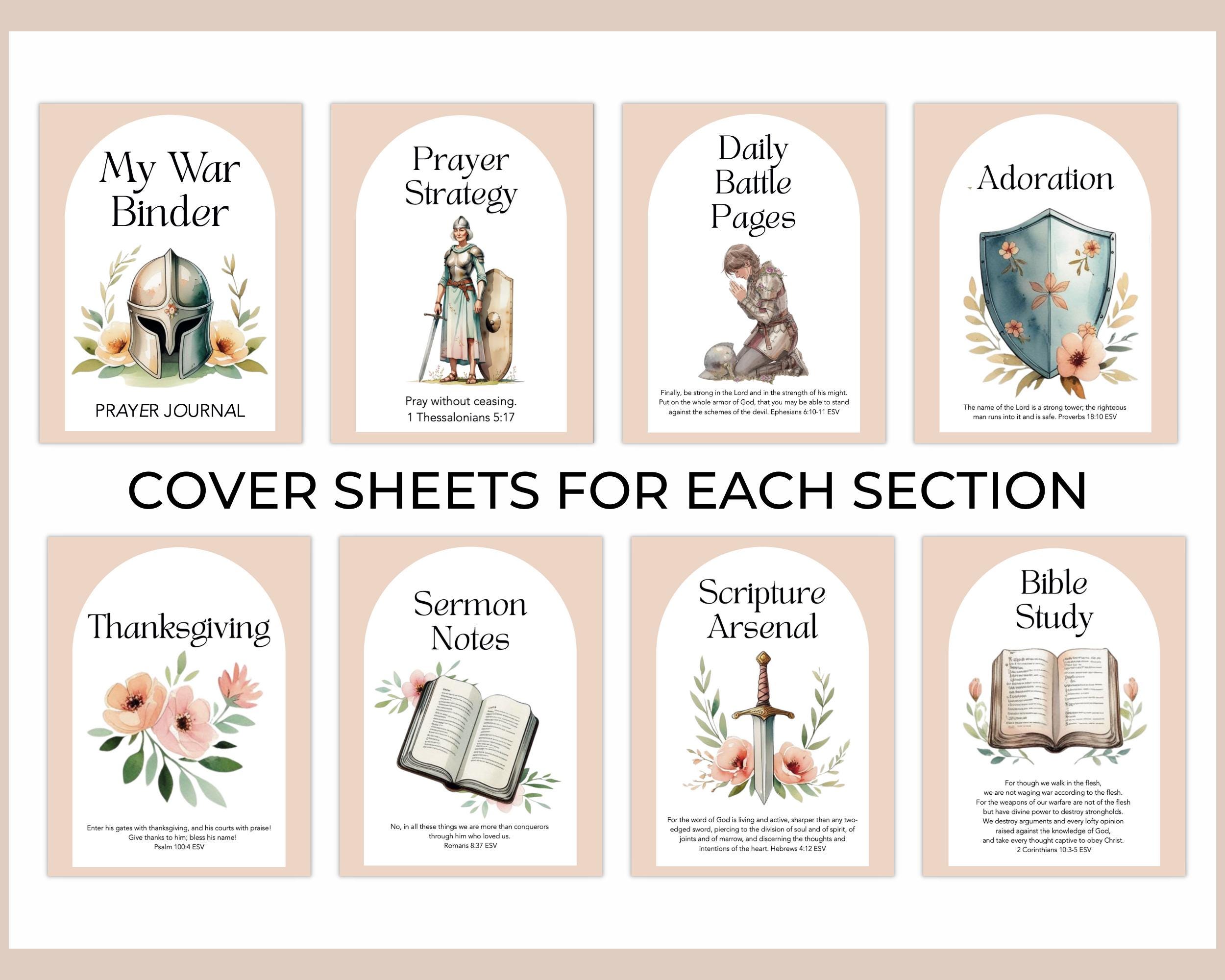 War Binder Starter Kit | Bible Study Planner Prayer Journal PDF ...