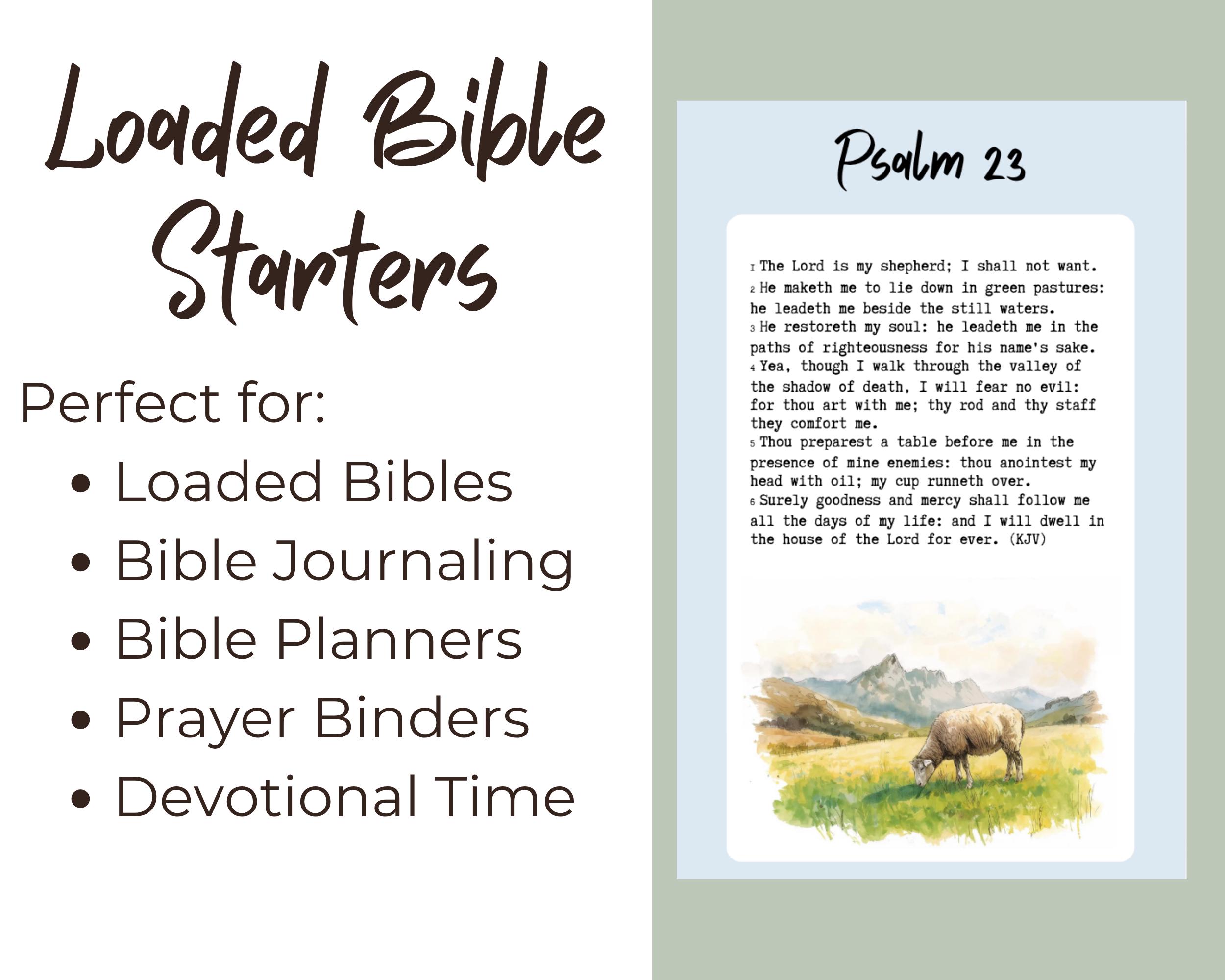 Bible Tip-ins Printable Bundle for Loaded Bible | Bible Journaling ...