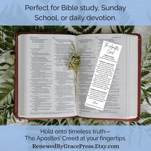 The Apostles’ Creed Bookmark – Printable Christian Bookmarks for Bible ...