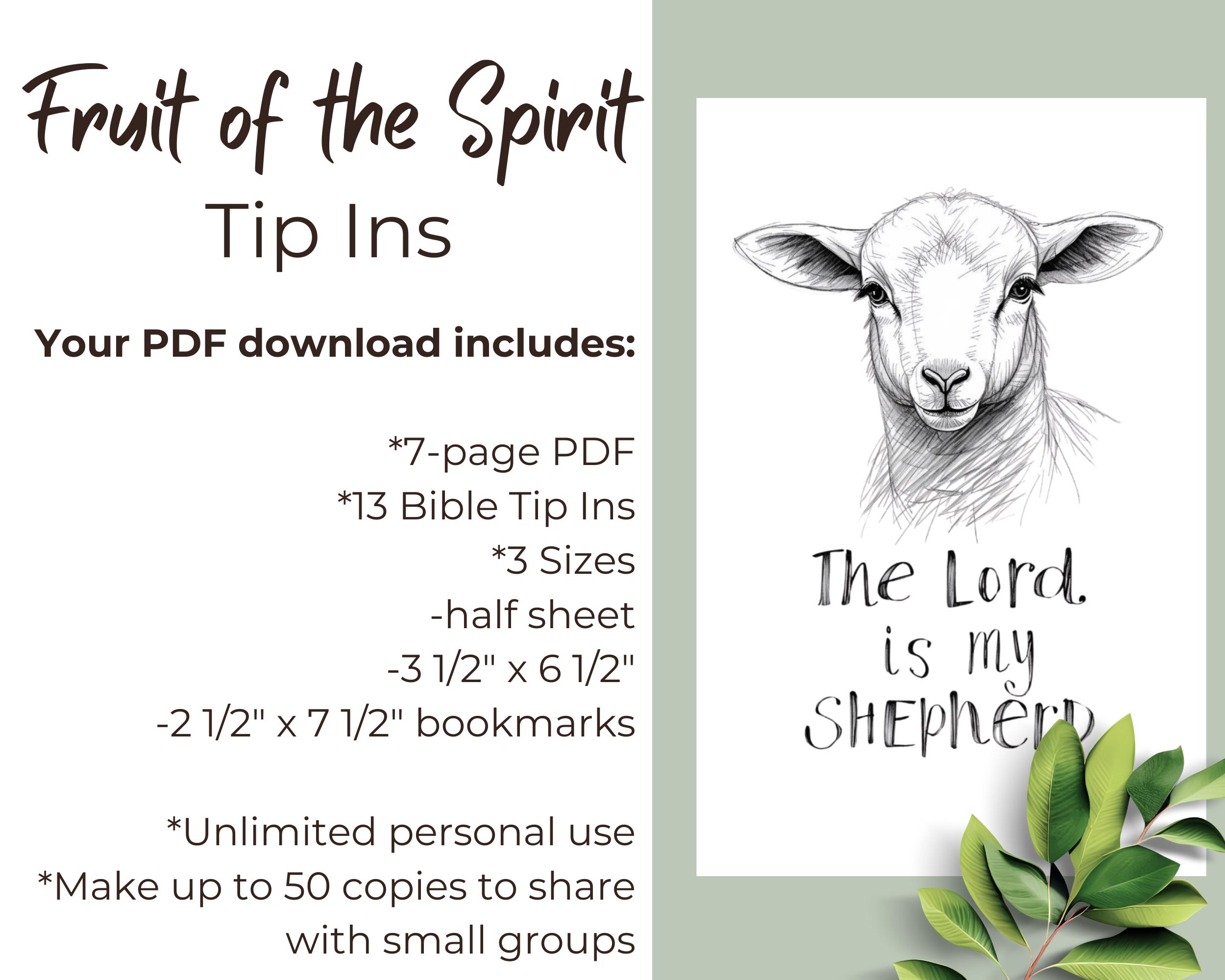Psalm 23 Bible Tip Ins Printable | Bible Journaling Inserts | Loaded ...