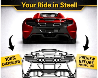 Arte de pared de metal para coche personalizado, decoración de garaje personalizada