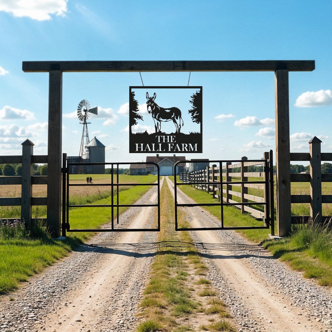 Donkey Rodeo Sign Custom Donkey Metal Farm Sign: Personalized Ranch Decor - Etsy