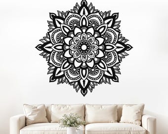 Arte de pared de mandala de metal: decoración bohemia moderna para el hogar