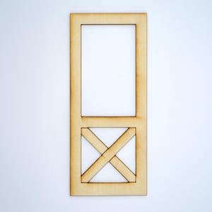 Dollhouse Door - 1:12 Farmhouse Miniature Screen Door