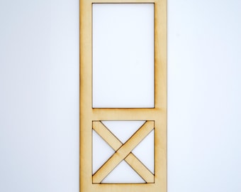 Dollhouse Door - 1:12 Farmhouse Miniature Screen Door