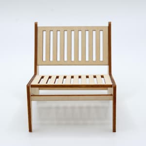 Miniature Chair Kit - 1:12 Wooden Mid-Century Modern Chair Kit image 5