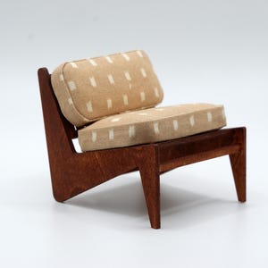 Miniature Chair Kit - 1:12 Wooden Mid-Century Modern Chair Kit