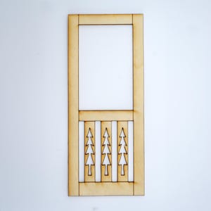 Dollhouse Door - 1:12 Rustic Cabin Screen Door - Christmas Door