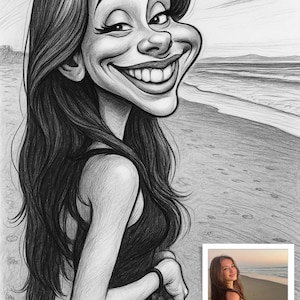 Custom Funny Caricature- Custom Digital Portrait Gift - Personalized Cartoon Drawing - Couple, Family, Pet, Friends - Instant Download