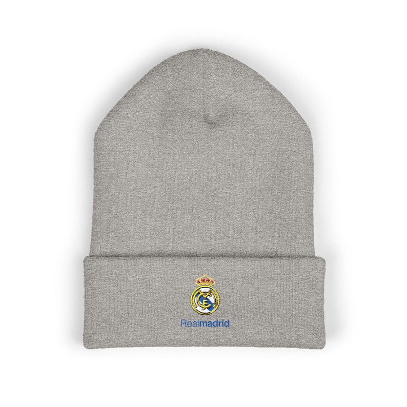Gorro de punto con puño y escudo del Real Madrid bordado imagen 4