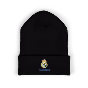 Gorro de punto con puño y escudo del Real Madrid bordado imagen 3